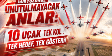 İlk Kez Gerçekleşti! 10 Uçak Aynı Formasyonda Uçtu