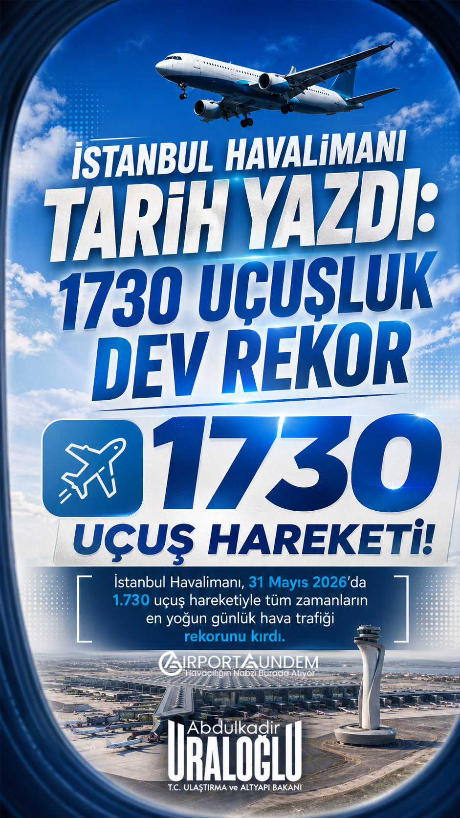 İstanbul Havalimanı yeni kilometre taşına ulaştı. Bir Günde 1730 Uçuş Gerçekleşti