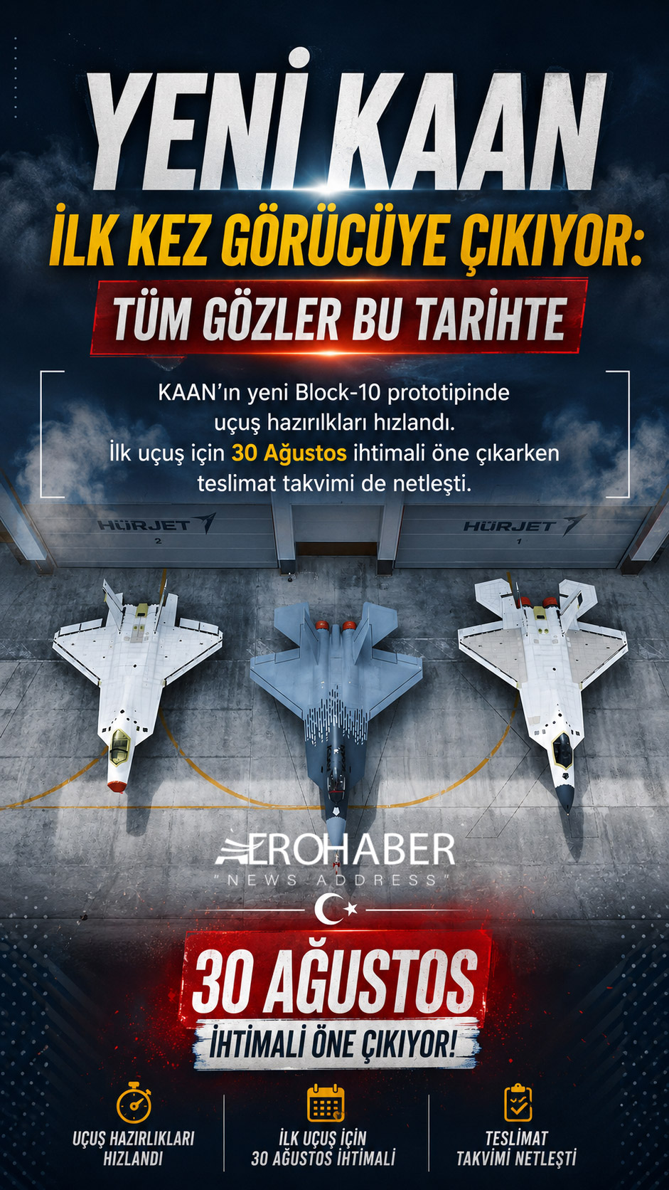 KAAN’da Çifte Kritik Gelişme: İlk Uçuş ve Envanter Takvimi Açıklandı