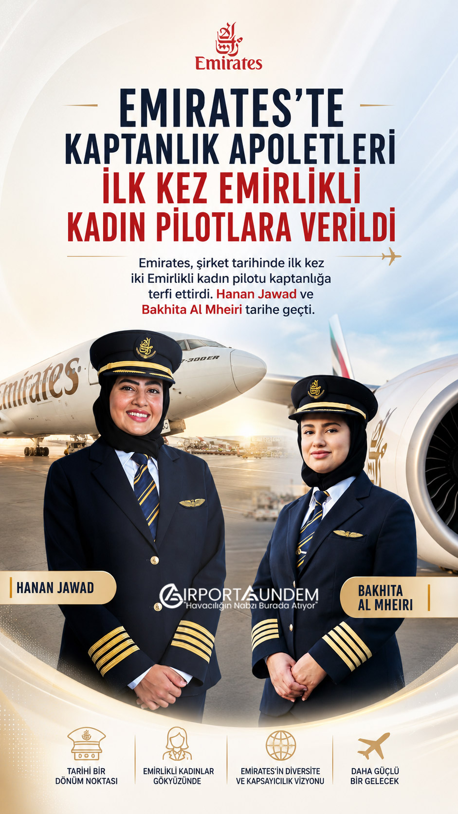 Kadın Pilotlar Emirates Tarihine Geçti: İlk Kez Kaptan Oldular 3 Havacılık Haberleri Emirates Kadın Pilotlar Emirates Tarihine Geçti: İlk Kez Kaptan Oldular