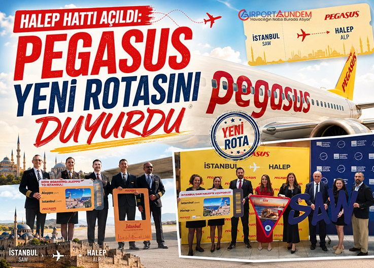 Pegasus Halep Uçuşlarını Başlattı