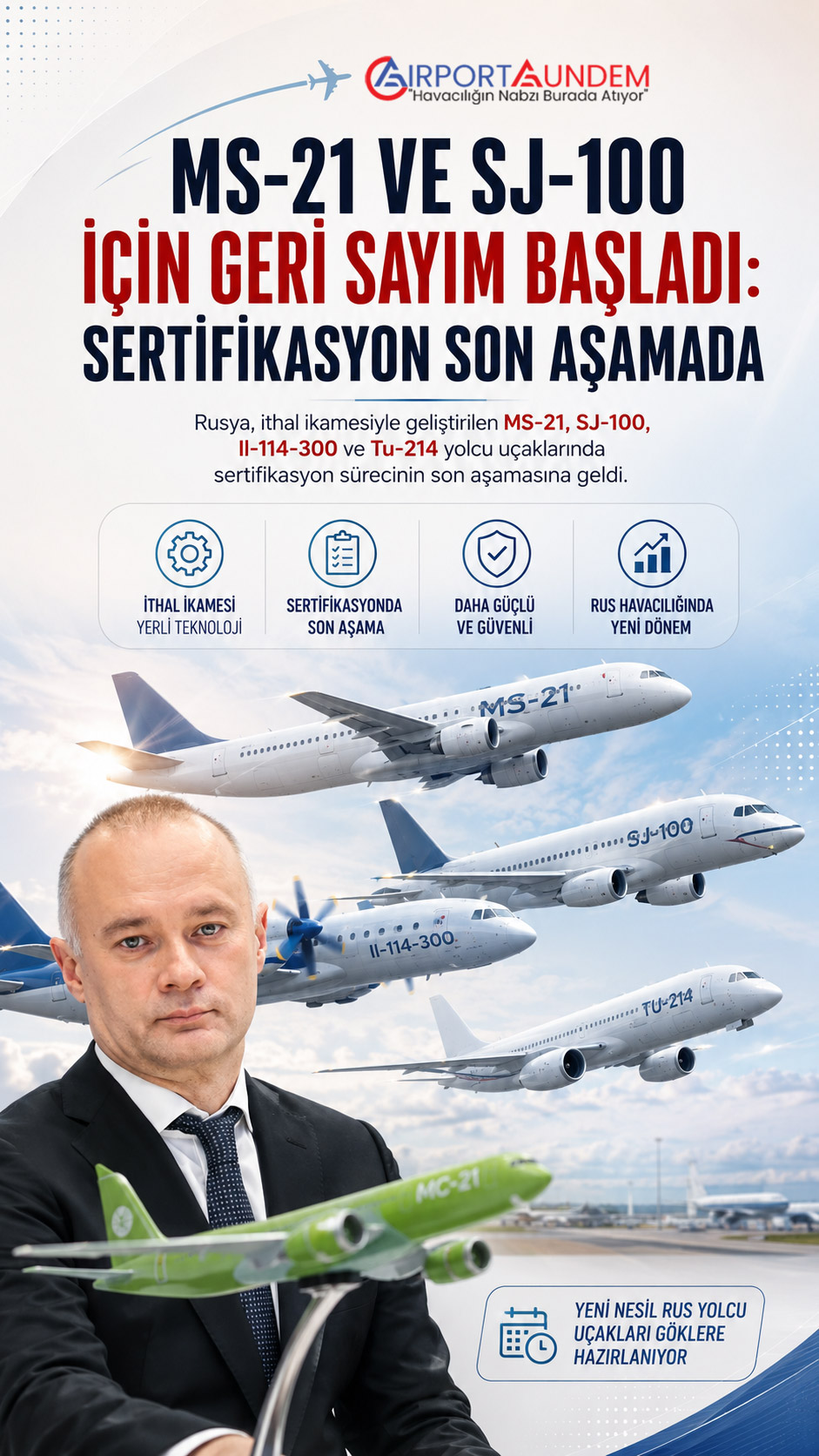 Rusya Yerli Uçaklarını Hazırlıyor