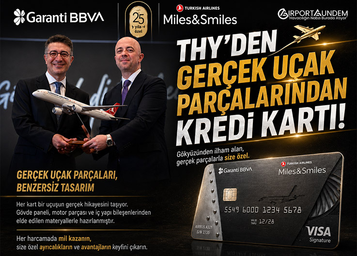 THY'den Gerçek Uçak Parçalarından Kredi Kartı