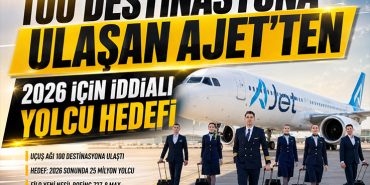 100 Destinasyona Ulaşan AJet'ten 2026 İçin İddialı Yolcu Hedefi