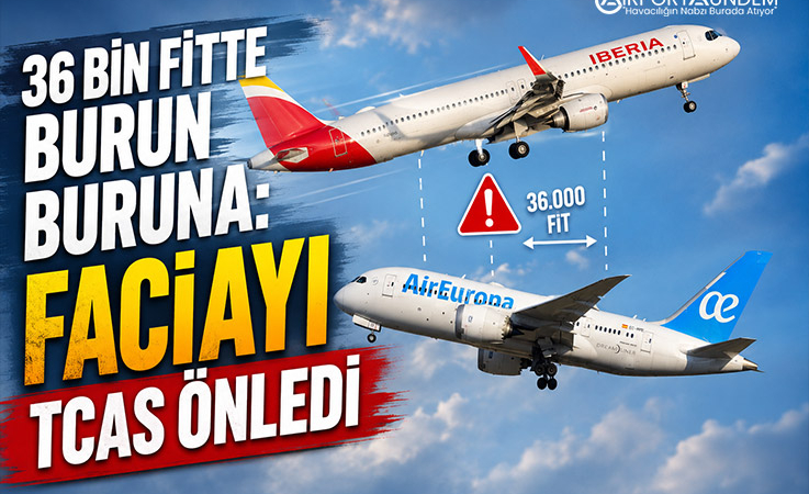 36 Bin Fitte Burun Buruna: Faciayı TCAS Önledi