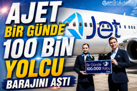AJet Bir Günde 100 Bin Yolcu Barajını Aştı