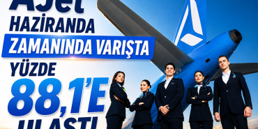 AJet Haziranda Zamanında Varışta Yüzde 88,1’e Ulaştı