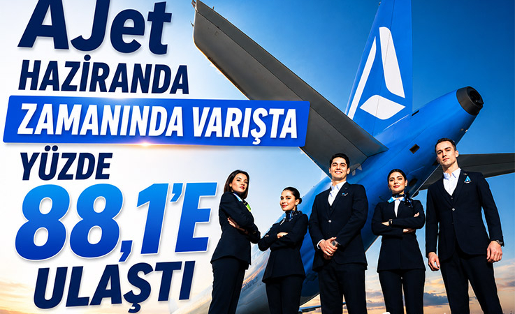 AJet Haziranda Zamanında Varışta Yüzde 88,1’e Ulaştı