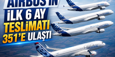 Airbus'ın İlk 6 Ay Teslimatı 351'e Ulaştı