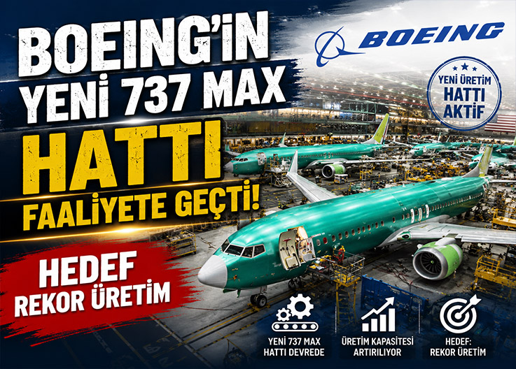 Boeing'in Yeni 737 MAX Hattı Faaliyete Geçti! Hedef Rekor Üretim