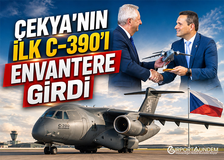 Çekya’nın İlk C-390’ı Envantere Girdi