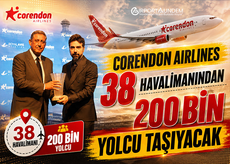 Corendon Airlines 38 Havalimanından 200 Bin Yolcu Taşıyacak