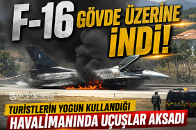 F-16 Gövde Üzerine İndi! Turistlerin Yoğun Kullandığı Havalimanında Uçuşlar Aksadı 7 Kaza ve Olaylar Havacılık Haberleri Kaza ve Olaylar F-16 Gövde Üzerine İndi! Turistlerin Yoğun Kullandığı Havalimanında Uçuşlar Aksadı