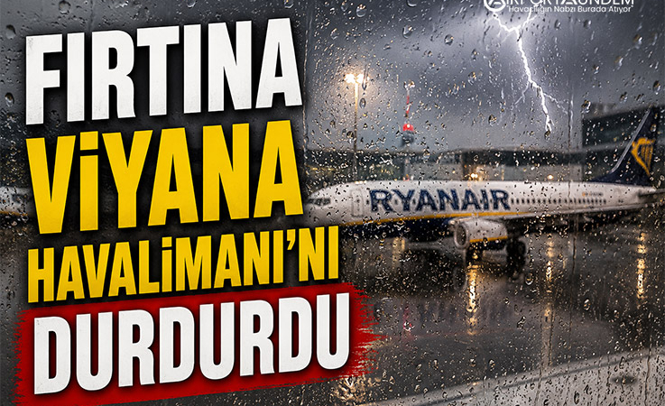 Fırtına Viyana Havalimanı’nı Durdurdu