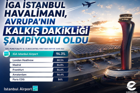 İGA İstanbul Havalimanı, Avrupa'nın Kalkış Dakikliği Şampiyonu Oldu