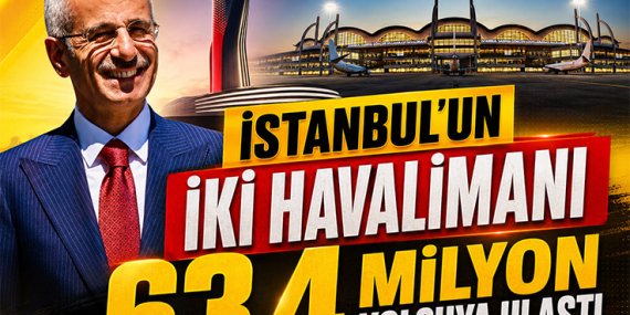 İstanbul'un İki Havalimanı 63,4 Milyon Yolcuya Ulaştı