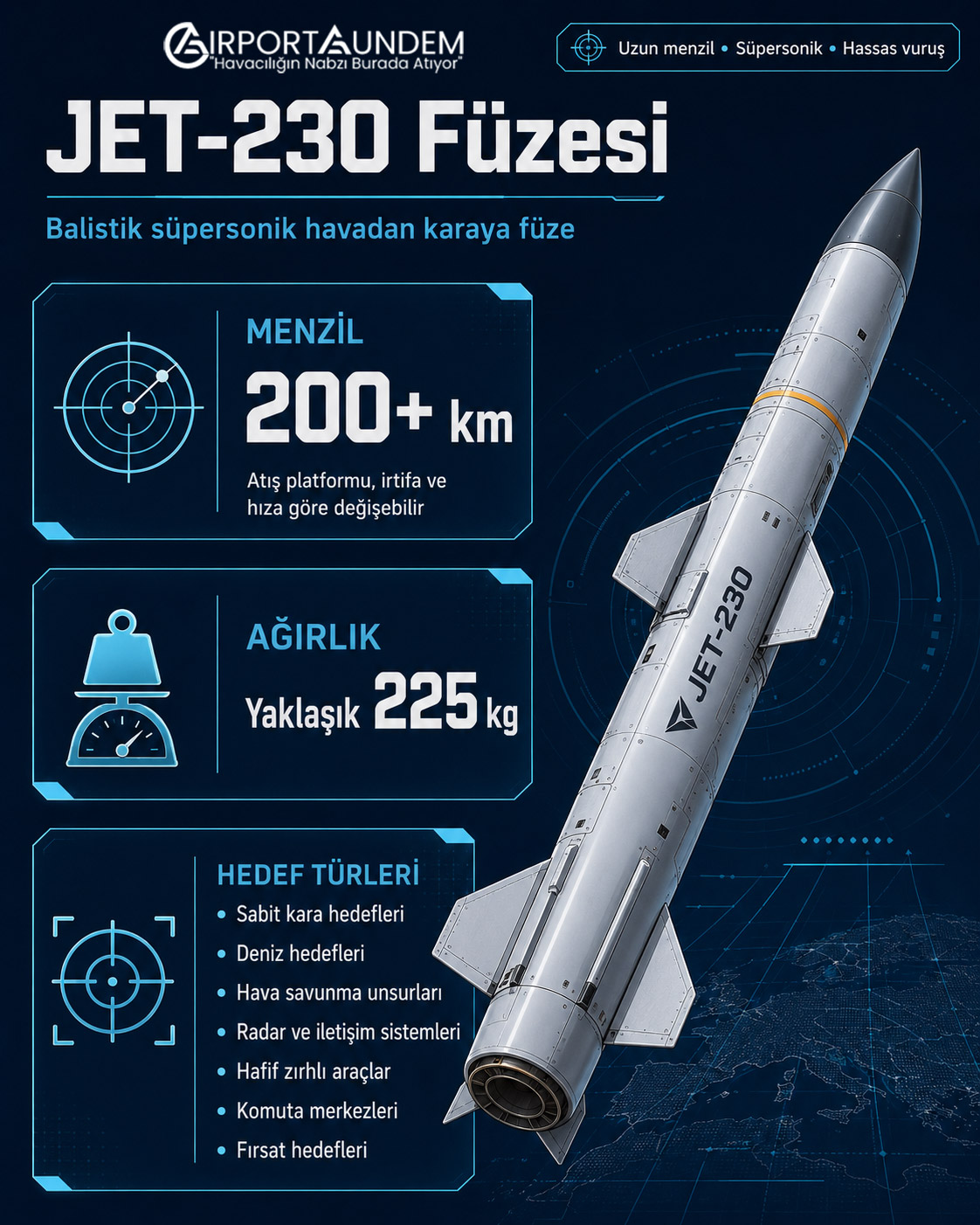 Bayraktar KIZILELMA’nın JET-230 süpersonik füze atış testi