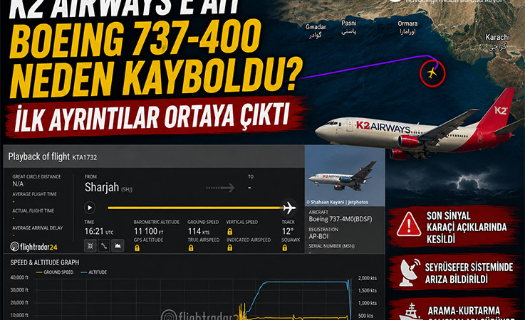 K2 Airways’e Ait Boeing 737-400 Neden Kayboldu? İlk Ayrıntılar Ortaya Çıktı