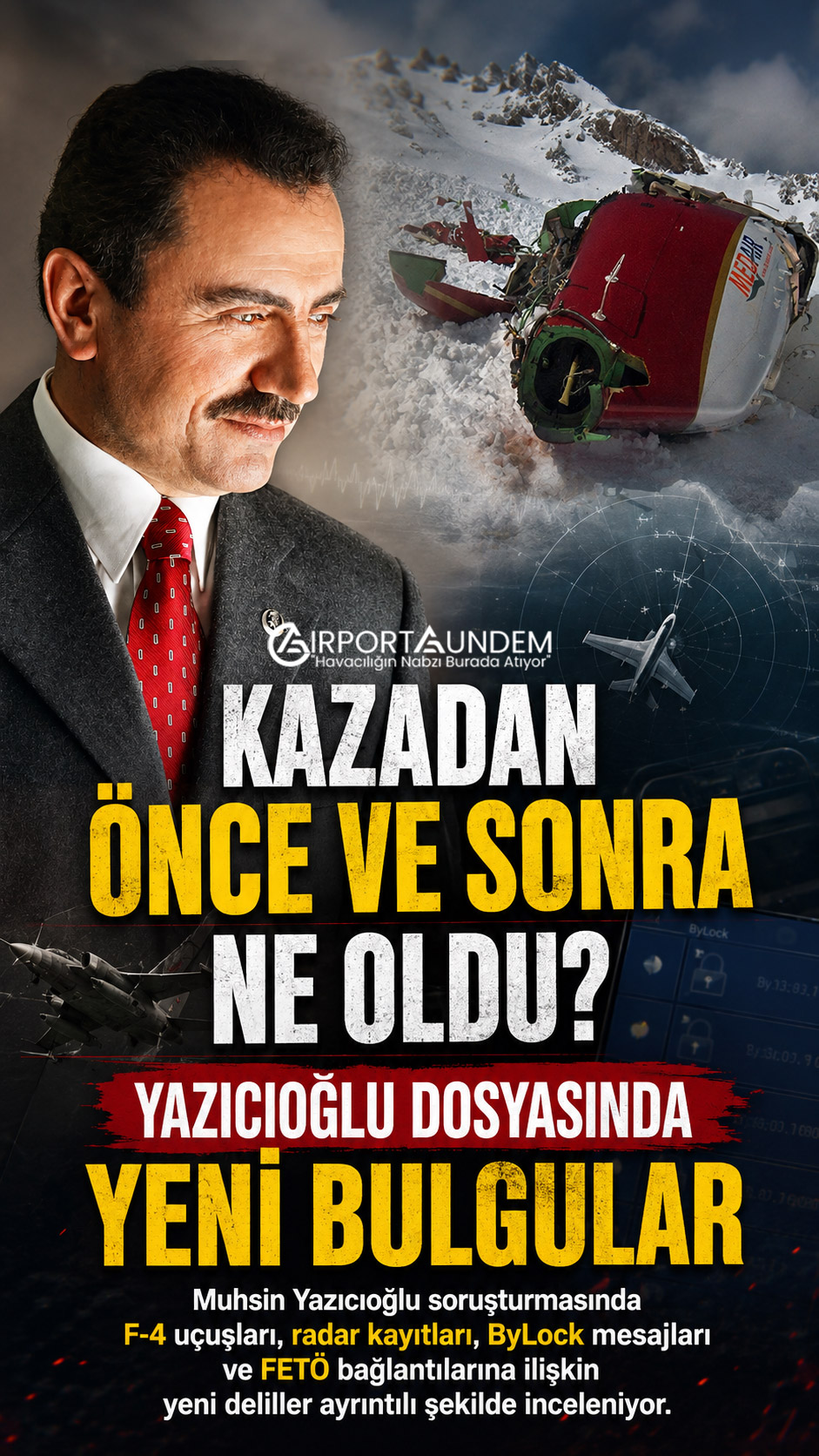Kazadan Önce ve Sonra Ne Oldu? Yazıcıoğlu Dosyasında Yeni Bulgular 1 Havacılık Haberleri Yazıcıoğlu Muhsin Yazıcıoğlu soruşturmasında incelenen F-4 savaş uçağı ve radar kayıtları