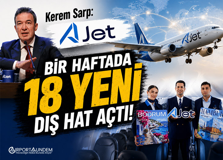 Kerem Sarp: AJet Bir Haftada 18 Yeni Dış Hat Açtı