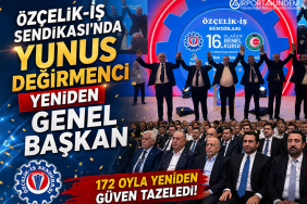 Özçelik-İş Sendikası'nda Yunus Değirmenci Yeniden Genel Başkan 7 Havacılık Haberleri Havacılık Haberleri Özçelik-İş Sendikası'nda Yunus Değirmenci Yeniden Genel Başkan