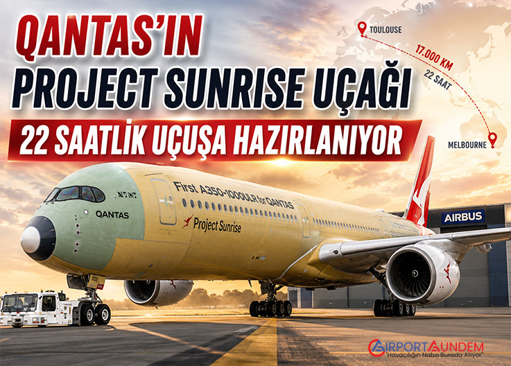 Qantas’ın Project Sunrise Uçağı 22 Saatlik Uçuşa Hazırlanıyor