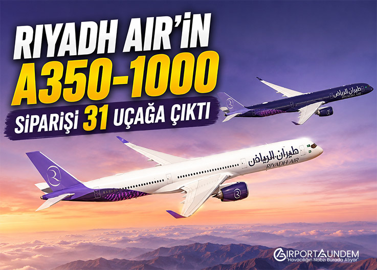 Riyadh Air’in A350-1000 Siparişi 31 Uçağa Çıktı