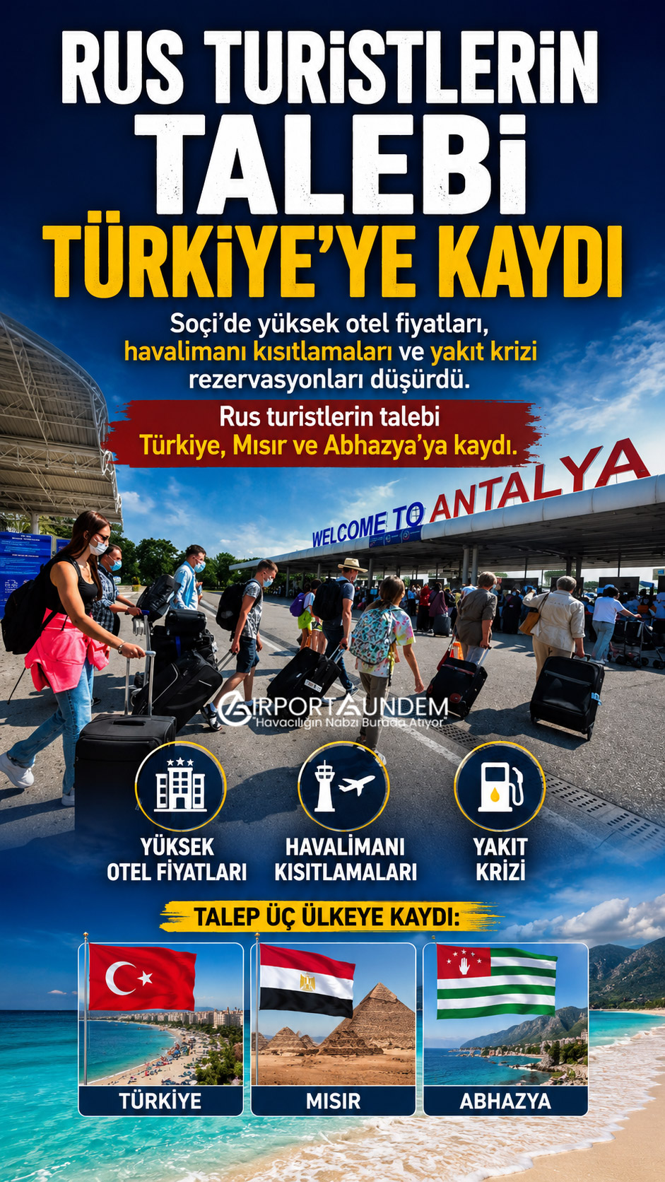 Rus Turistlerin Talebi Türkiye’ye Kaydı 1 Havacılık Haberleri Türkiye Rezervasyon talebinin azaldığı Rusya’nın Soçi bölgesindeki oteller ve Karadeniz sahili