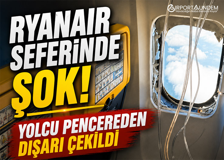 Ryanair Seferinde Şok! Yolcu Pencereden Dışarı Çekildi