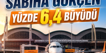 Sabiha Gökçen Yüzde 6,4 Büyüdü