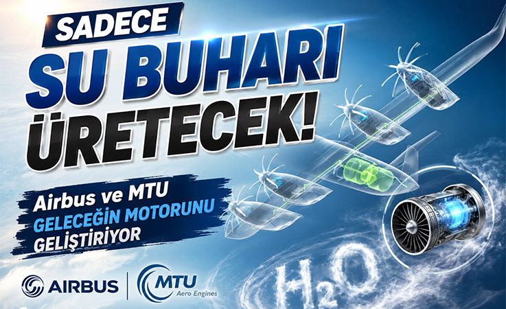 Sadece Su Buharı Üretecek! Airbus ve MTU Geleceğin Motorunu Geliştiriyor
