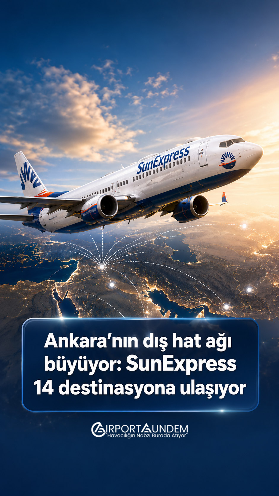 SunExpress Ankara-Rotterdam Uçuşlarını Başlatıyor 1 Havacılık Haberleri SunExpress SunExpress, Ankara-Rotterdam direkt uçuşlarını 15 Temmuz’da başlatıyor. Yeni haftalık hatla bu yaz Ankara’dan dış hat destinasyonu sayısı 14’e yükseliyor.