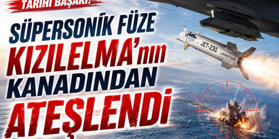 Süpersonik Füze KIZILELMA’nın Kanadından Ateşlendi