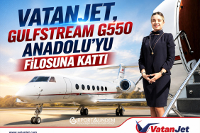 VatanJet filosuna katılan TC-VTJ tescilli Gulfstream G550 ANADOLU iş jeti
