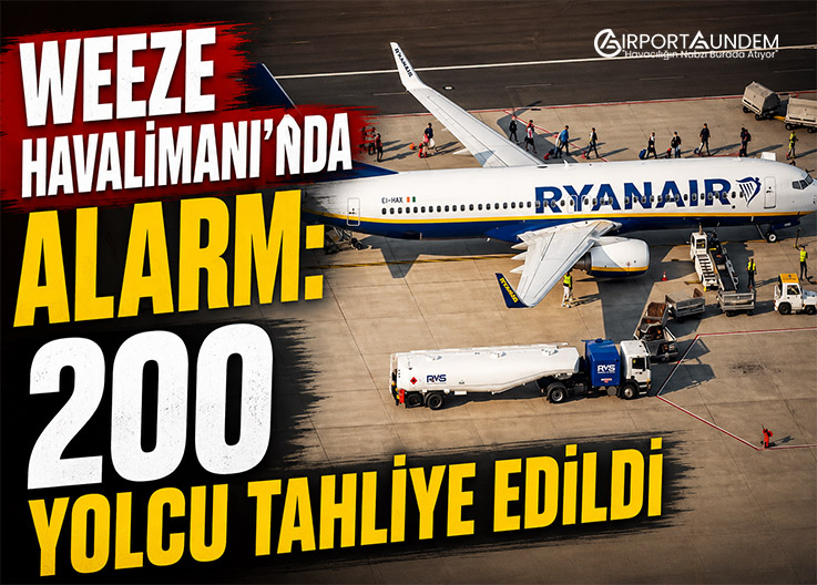 Weeze Havalimanı’nda Alarm: 200 Yolcu Tahliye Edildi