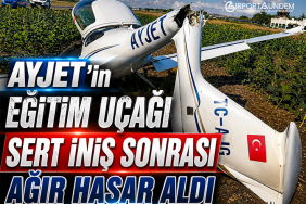 AYJET’in eğitim uçağı sert iniş sonrası ağır hasar aldı