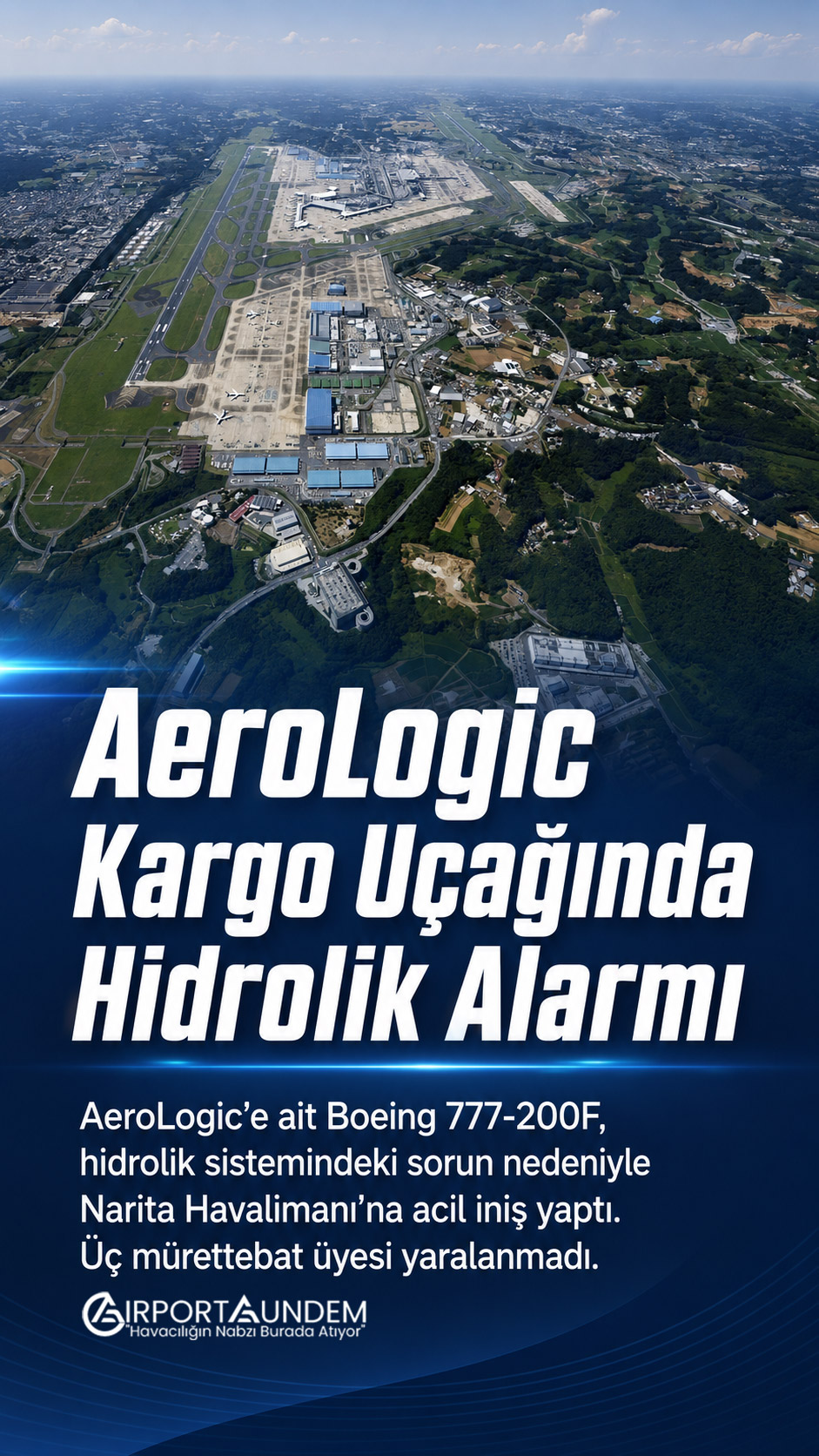 AeroLogic Kargo Uçağında Hidrolik Alarmı 1 Havacılık Haberleri AeroLogic AeroLogic D-AALI tescilli Boeing 777-200F kargo uçağı