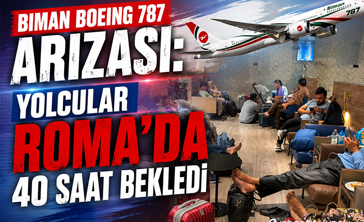Biman Boeing 787 Arızası: Yolcular Roma’da 40 Saat Bekledi