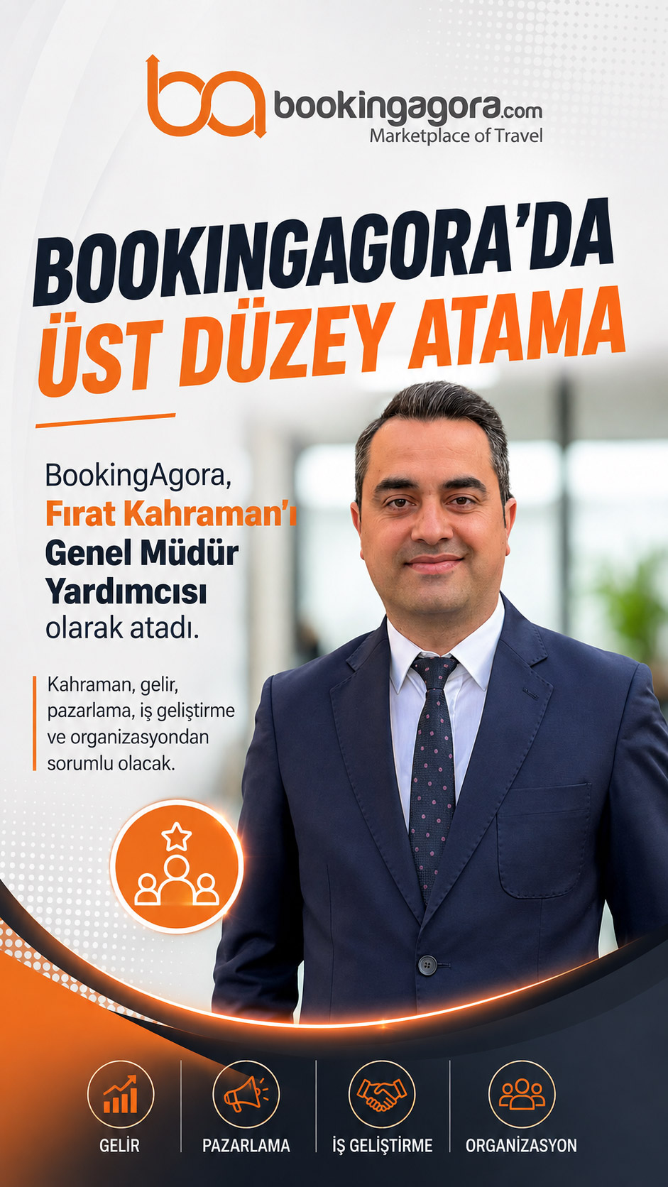 BookingAgora’da Üst Düzey Atama: Fırat Kahraman Genel Müdür Yardımcısı Oldu 1 Son Dakika Havacılık Haberleri BookingAgora BookingAgora Genel Müdür Yardımcısı Fırat Kahraman