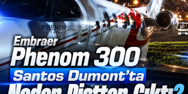 Embraer Phenom 300 Santos Dumont’ta Pistten Çıktı