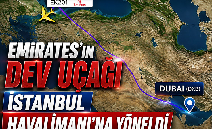 Emirates’in Dev Uçağı İstanbul Havalimanı’na Yöneldi