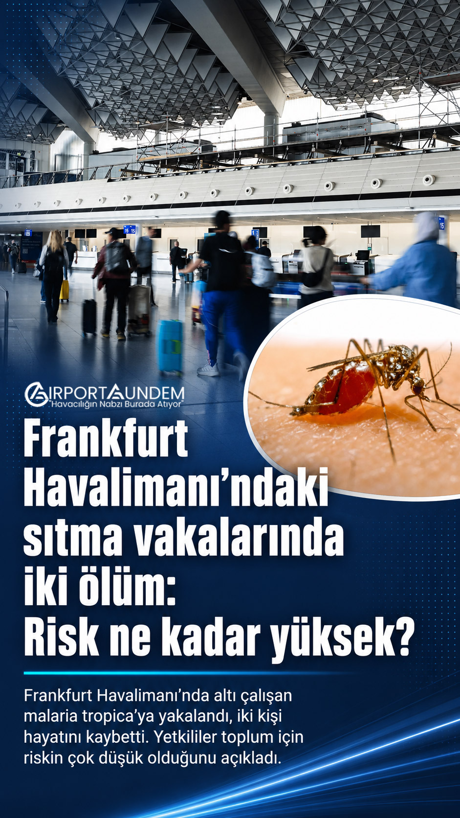 Frankfurt Havalimanı’nda çalışanlarda görülen sıtma vakaları ve havalimanı terminali