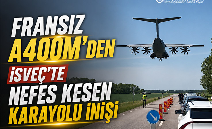 Fransız A400M’den İsveç’te Nefes Kesen Karayolu İnişi
