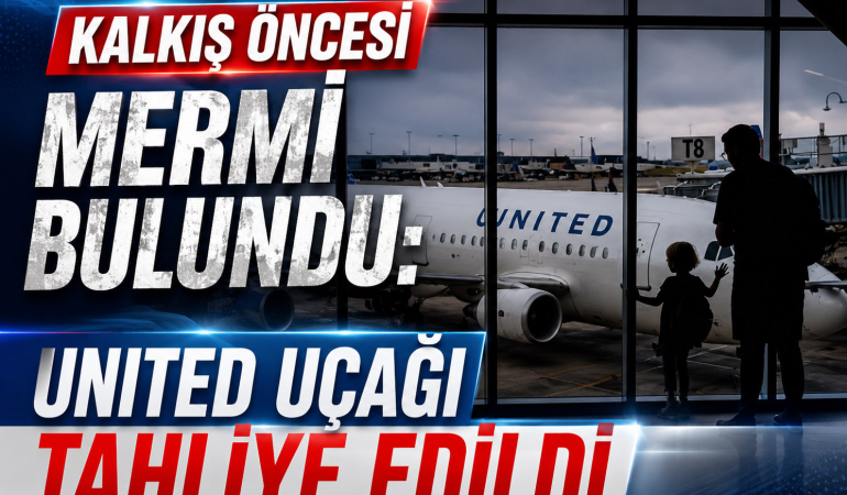 Kalkış Öncesi Mermi Bulundu: United Uçağı Tahliye Edildi