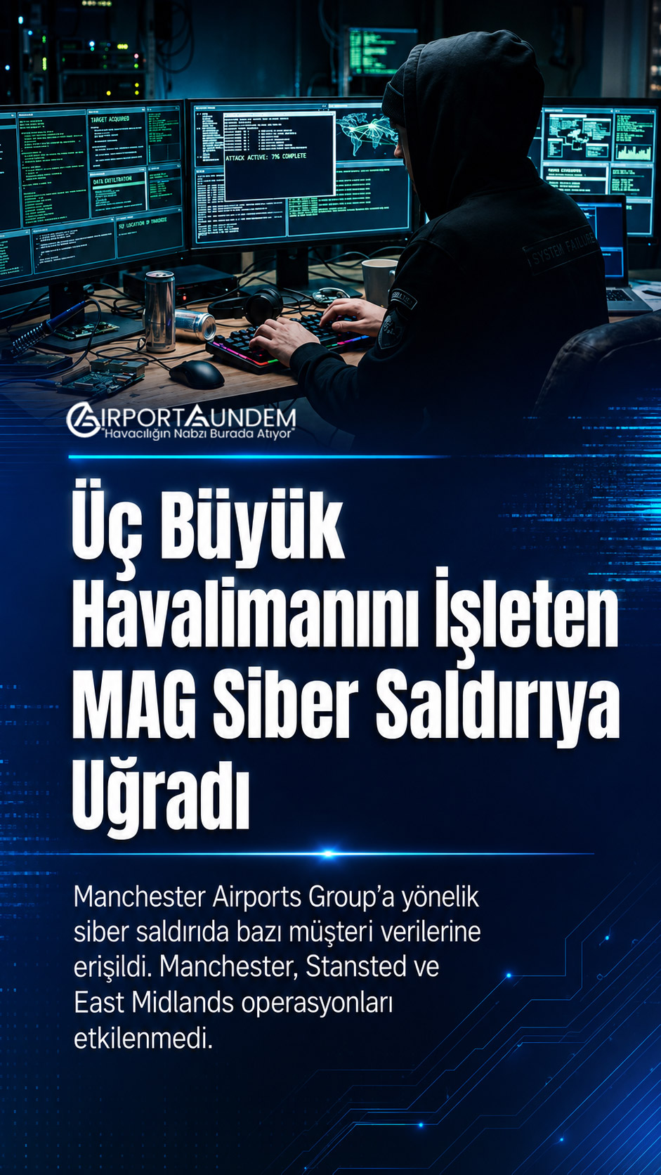 Manchester Airports Group bünyesindeki havalimanlarına yönelik siber saldırı