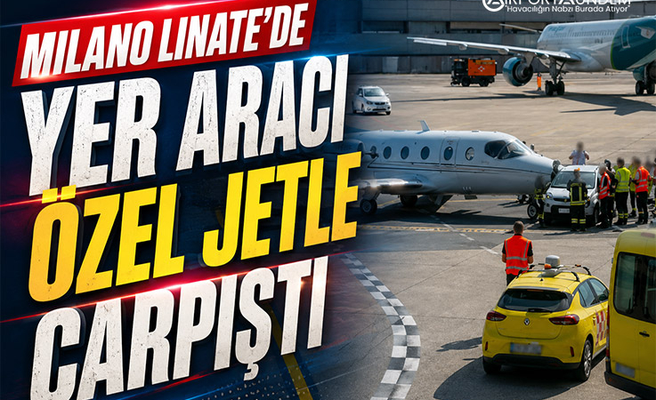 Milano Linate’de Yer Aracı Özel Jetle Çarpıştı
