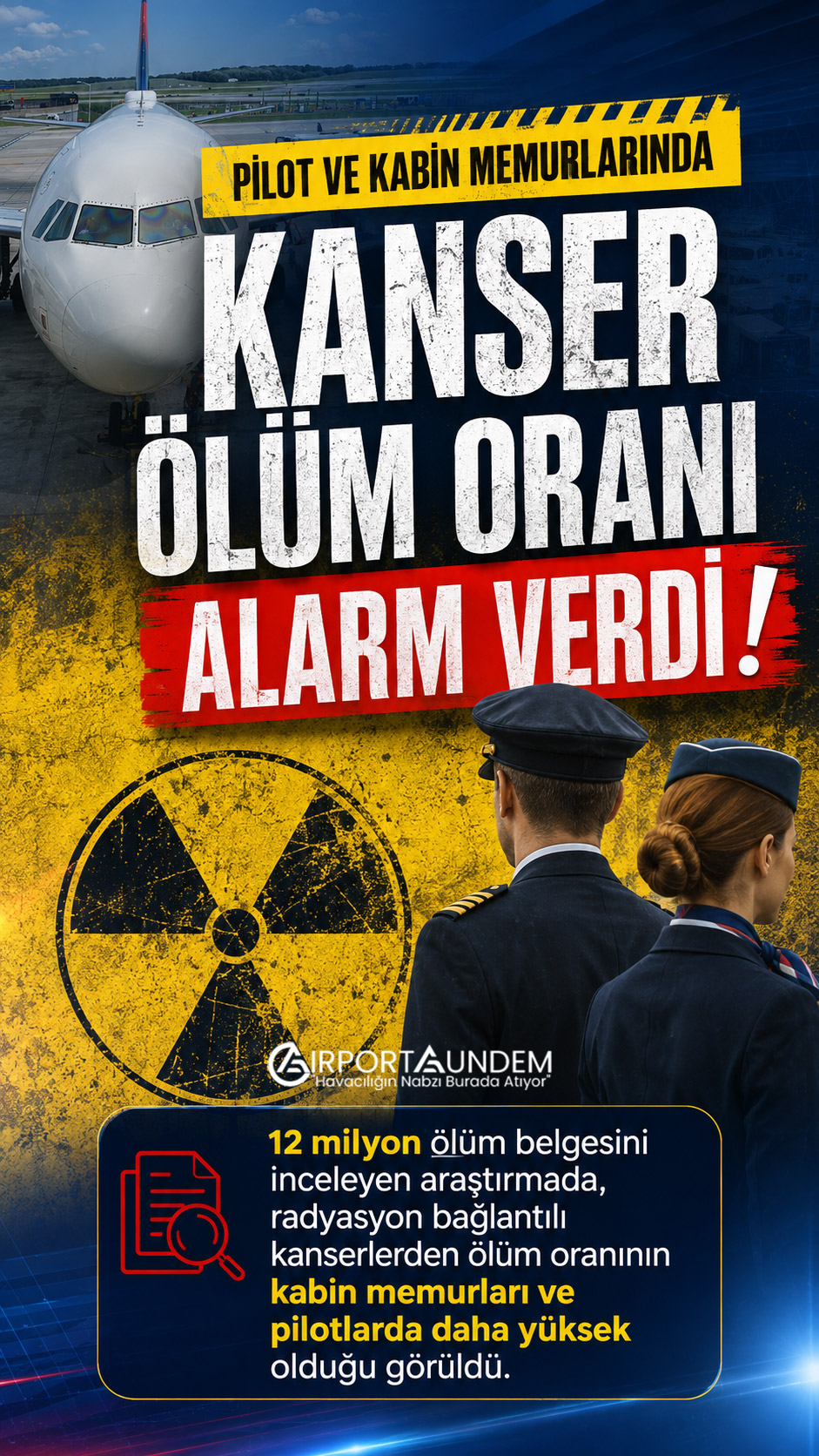 Pilot ve Kabin Memurlarında Kanser Ölüm Oranı Alarm Verdi 1 Havacılık Haberleri Kanser Pilot ve kabin memurlarında kozmik radyasyon bağlantılı kanser riskini inceleyen araştırma