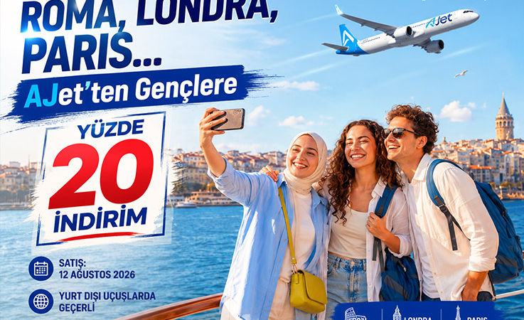 Roma, Londra, Paris… AJet’ten Gençlere Yüzde 20 İndirim