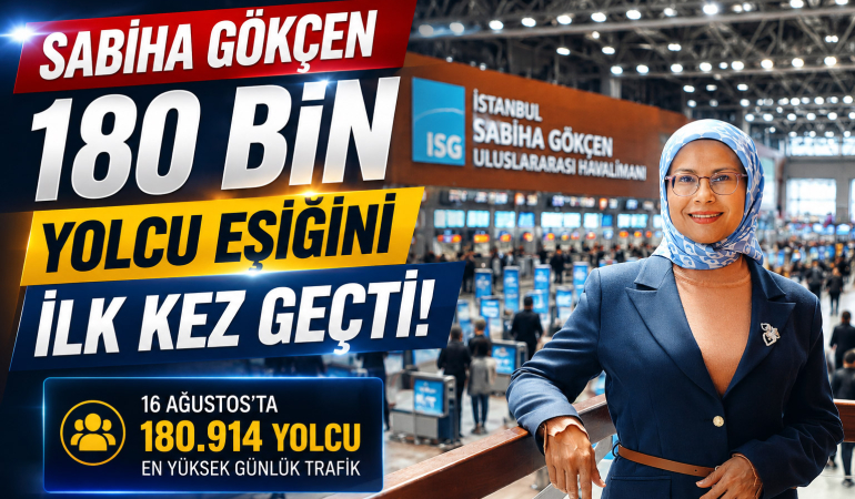 Sabiha Gökçen 180 Bin Yolcu Eşiğini İlk Kez Geçti