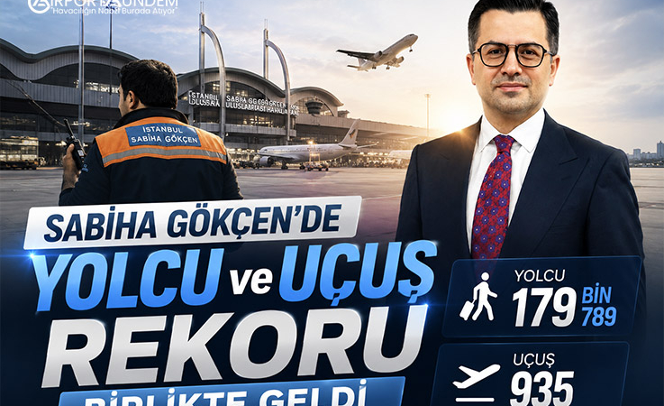 Sabiha Gökçen’de Yolcu ve Uçuş Rekoru Birlikte Geldi